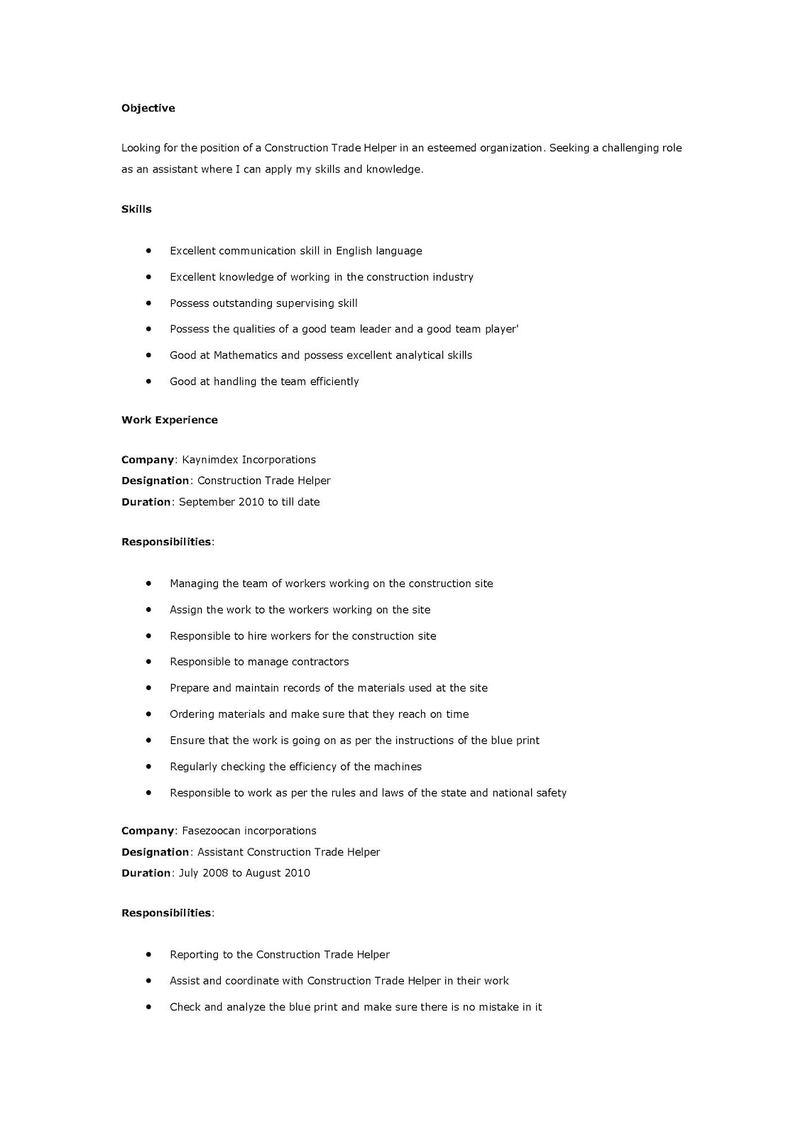 Where can i make and print a resume for free